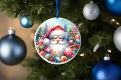 Round Christmas Ornament Sublimation|Clipart Product Image 4