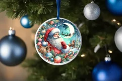 Round Christmas Ornament Sublimation|Clipart Product Image 4