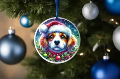 Dog Round Ornament Sublimation PNG Product Image 4