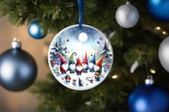 Winter Gnomes Round Ornament Sublimation PNG Product Image 4