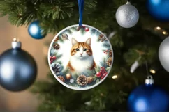 Watercolor Winter Cat Image PNG Product Image 4