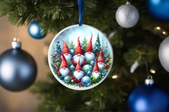 Winter Gnomes Round Ornament Sublimation PNG Product Image 4