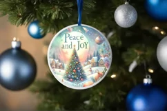 Round Christmas Ornament Sublimation|Clipart Product Image 4