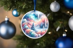 Melting Winter Scene Round Ornament Sublimation PNG Product Image 4