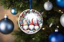 Winter Gnomes Round Ornament Sublimation PNG Product Image 1