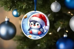 Round Christmas Ornament Sublimation|Clipart Product Image 4