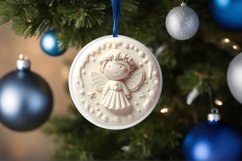 Christmas Fairy Round Ornament Sublimation PNG Product Image 4
