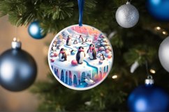 Pastel Winter Penguins Image PNG Product Image 1