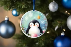 Round Christmas Ornament Sublimation|Clipart Product Image 4