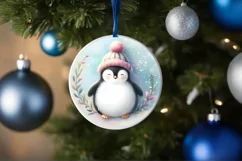 Round Christmas Ornament Sublimation|Clipart Product Image 4