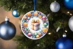 Christmas Round Cute Ornament Sublimation Product Image 3