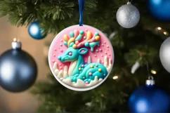 Round Christmas Ornament Sublimation|Clipart Product Image 4
