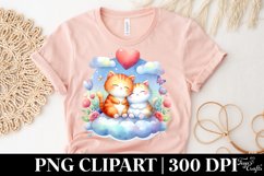 Cats Spring Heart Love Clipart |T-shirt, Mug, Tumbler Product Image 1