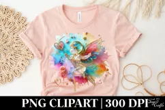 Cupid Angel Of Love Watercolor Florals Clipart Product Image 4