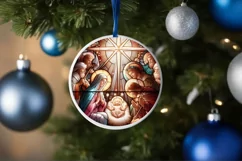Christmas Round Ornament Sublimation Product Image 4