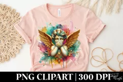 Cupid Angel Of Love Gesture Watercolor Florals Clipart Product Image 5