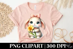 Easter Bunny Egg Flower, Clipart |T-shirt, Mug PNG Product Image 5