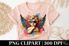 Cupid Angel Of Love Gesture Watercolor Florals Clipart Product Image 5
