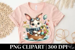 Easter Bunny Egg Flower, Clipart |T-shirt, Mug PNG Product Image 5