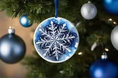Christmas Round Cute Ornament Sublimation Product Image 4