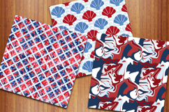 4th of July Nautical Seamless Patterns, American Backgrounds Product Image 4