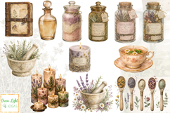 Botanical Apothecary Clipart, Vintage Junk Journal Ephemera Product Image 4