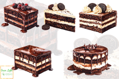 Chocolate Cakes Clipart, Chocolate Desserts Graphics Product Image 4
