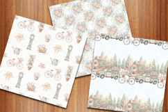 Cottage Spring Seamless Patterns, Floral Garden Backgrounds Product Image 4