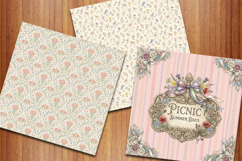 Spring Picnic Seamless Patterns, Garden Digital Papers Product Image 4