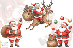 Christmas Funny Santa Clipart, Holidays Santa Illustrations Product Image 4
