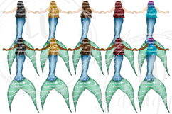 Mermaids Clipart, Summer Graphics, Sea Life Illustrations Product Image 4