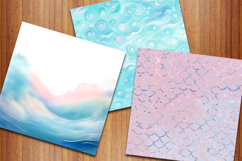 Sea Animals Digital Papers, Ocean Backgrounds, Under The Sea Product Image 4