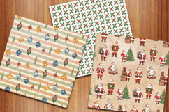 Vintage Christmas Digital Papers, Holidays Backgrounds Product Image 4
