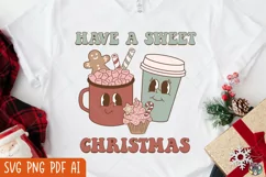 Christmas svg, Retro Christmas svg, Have a Sweet Christmas Product Image 1