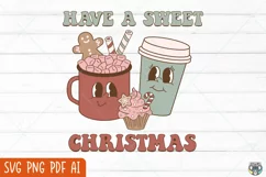 Christmas svg, Retro Christmas svg, Have a Sweet Christmas Product Image 2