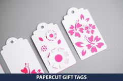 4 Paper Cut Gift Tags SVG I Floral Gift Tags SVG Product Image 4