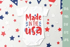 Made In The USA - Baby 4th of July SVG Product Image 1