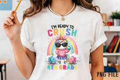 4TH Back to School Unicorn Sublimation Product Image 2