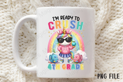 4TH Back to School Unicorn Sublimation Product Image 3