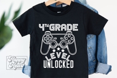 4th Grade Unlocked Level Up SVG - Back To School Gamer PNG Product Image 3