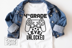 4th Grade Unlocked Level Up SVG - Back To School Gamer PNG Product Image 5