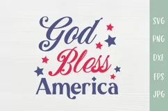 God Bless America - Patriotic Sign 4th of July SVG Product Image 2