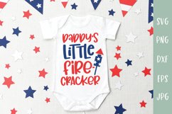 Daddy's Little Firecracker - Baby or Kid 4th of July SVG Product Image 1