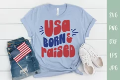 USA Born & Raised - Patriotic 4th of July SVG | 4th of July SVGs Product Image 2