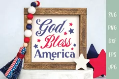 God Bless America - Patriotic Sign 4th of July SVG Product Image 1