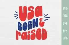 USA Born & Raised - Patriotic 4th of July SVG | 4th of July SVGs Product Image 3