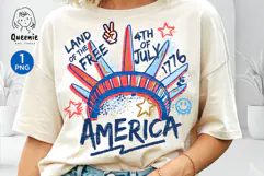 4th July Graffiti Png Sublimation, USA Statue of Liberty Product Image 1