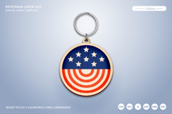 4th of July Keychain SVG | USA Patriotic Laser Cut Product Image 2