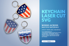 4th of July Keychain SVG | USA Patriotic Laser Cut Product Image 3