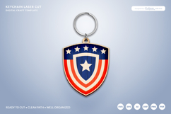 4th of July Keychain SVG | USA Patriotic Laser Cut Product Image 2